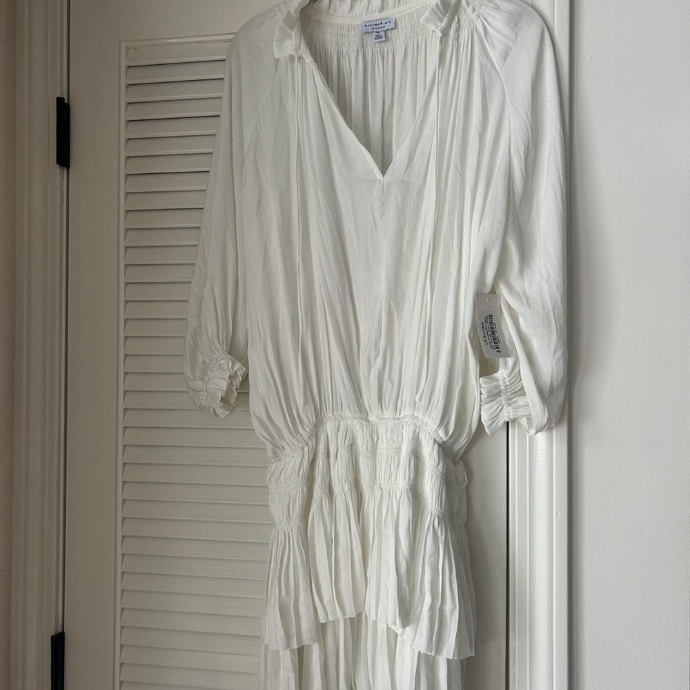 Current Air Cream Pleated Dress